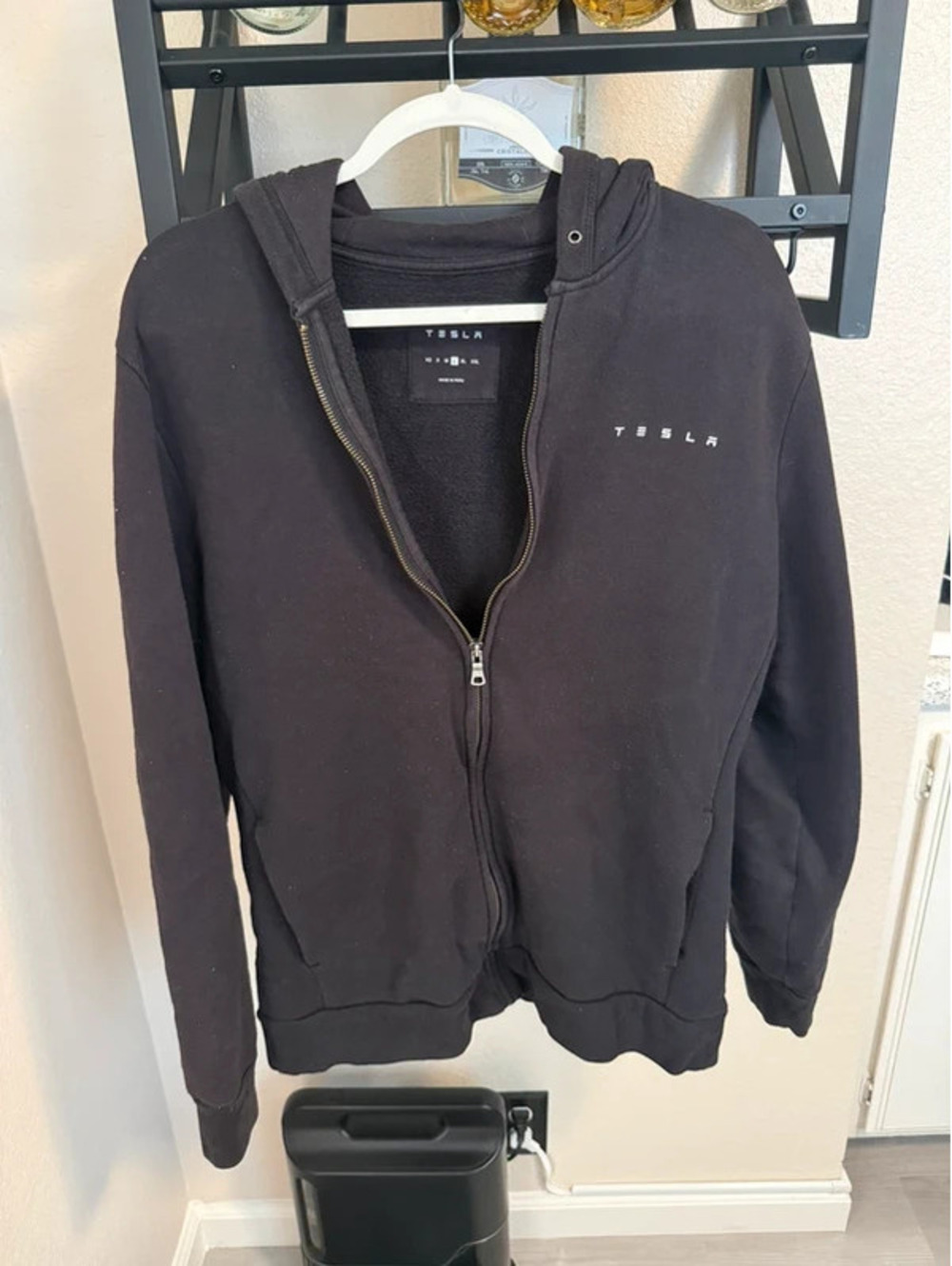 Tesla Corporate Wordmark Full-Zip Fleece Hoodie